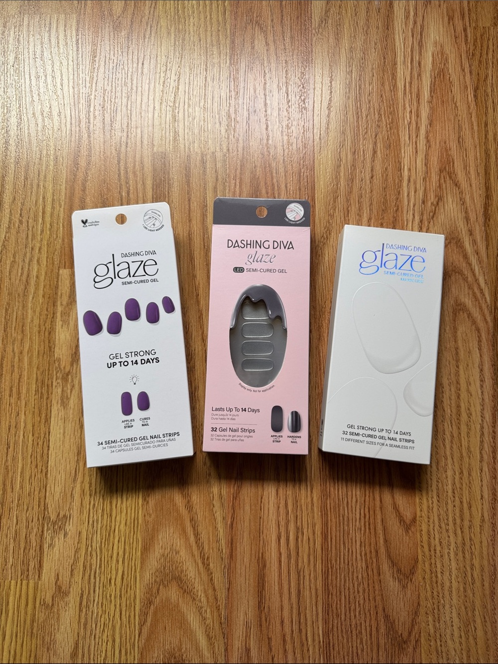 ✨ Dashing Diva - Glaze Gel Nail Strips - Bundle of 3 Sets - NEW